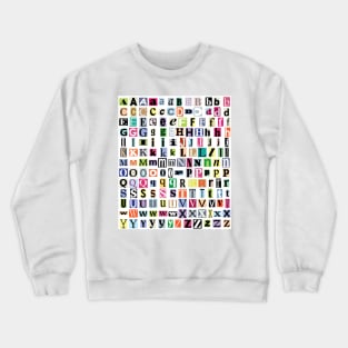 alphabet letters Crewneck Sweatshirt